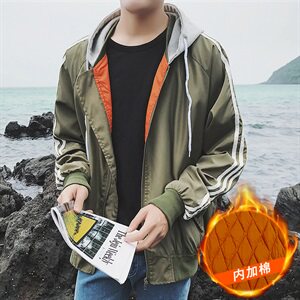 【】A003-927G-P65 男士连帽休闲加绒夹克外套1 济州岛图片