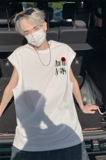 花卉藤蔓美式得物直播抖音品质纯棉250克无袖背心T恤T2517P25控39，男装背心/马甲，电商C408-1(原B339-1)