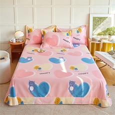 新款全棉磨毛印花单床单，床单，一起卖家纺