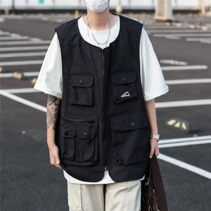 工装马甲男夏季薄款多口袋坎肩无袖背心男夏外套  W9315图片