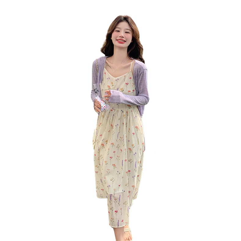 今年流行漂亮裙碎花吊带裙2025新款女开春穿搭夏日多巴胺,女装连衣裙,浙宝176（原073）