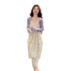 今年流行漂亮裙碎花吊带裙2025新款女开春穿搭夏日多巴胺，女装连衣裙，浙宝176（原073）