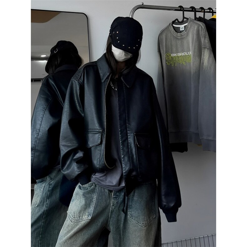 网图现货加厚加棉皮衣飞行员外套1209-1-JK19-P90主推可谈,男装皮衣,星座1209-1