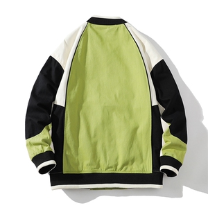 秋季宽松潮流休闲拼色棒球服情侣外套夹克EY3671-P75图片