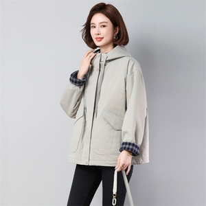 2025冬季新款洗水棉加绒加厚款派克服保暖常规长袖纯色新款2589款图片