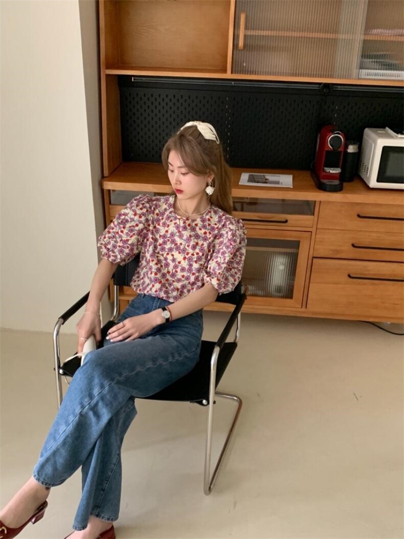 夏季新款韩版碎花上衣，其它，Y·Ben悦本