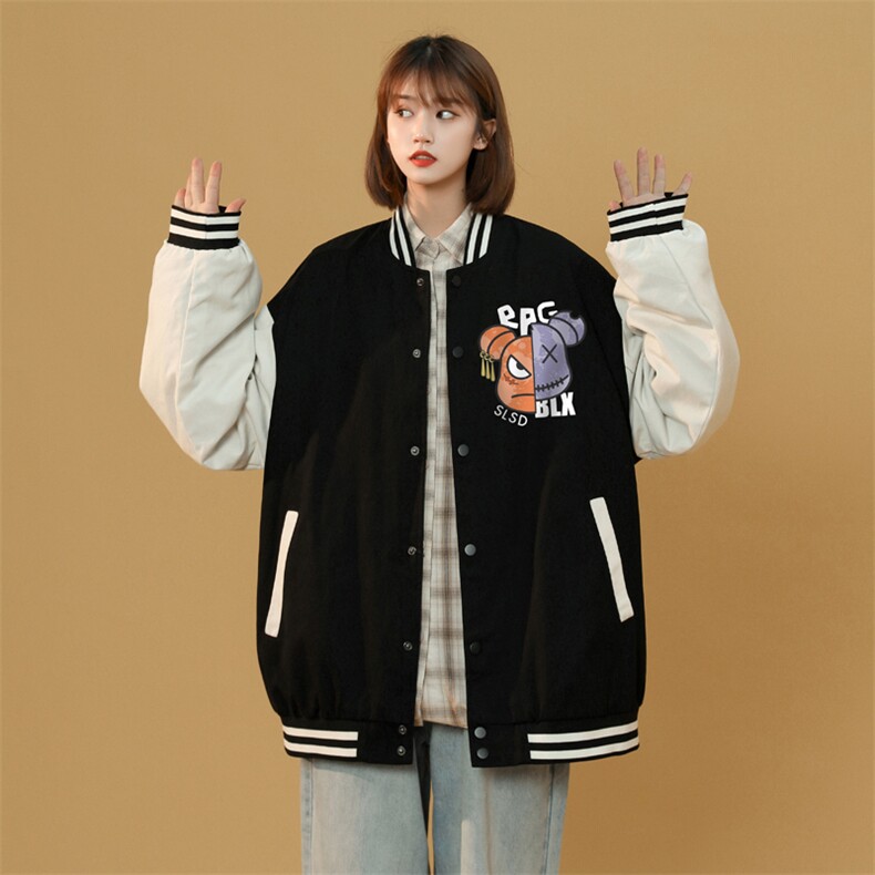 中性风春秋季情侣棒球服男女休闲夹克女时尚外套男BQF294-P50，男装夹克，电商B371