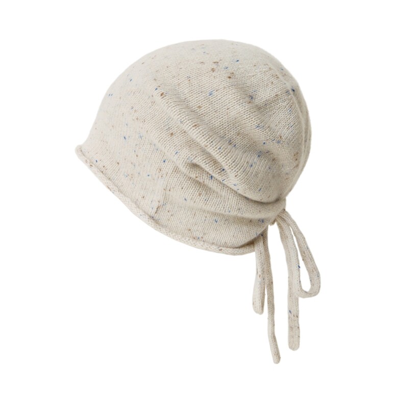 2025年秋季时尚百搭通勤简约休闲彩点抽绳帽，帽子，远腾羊绒