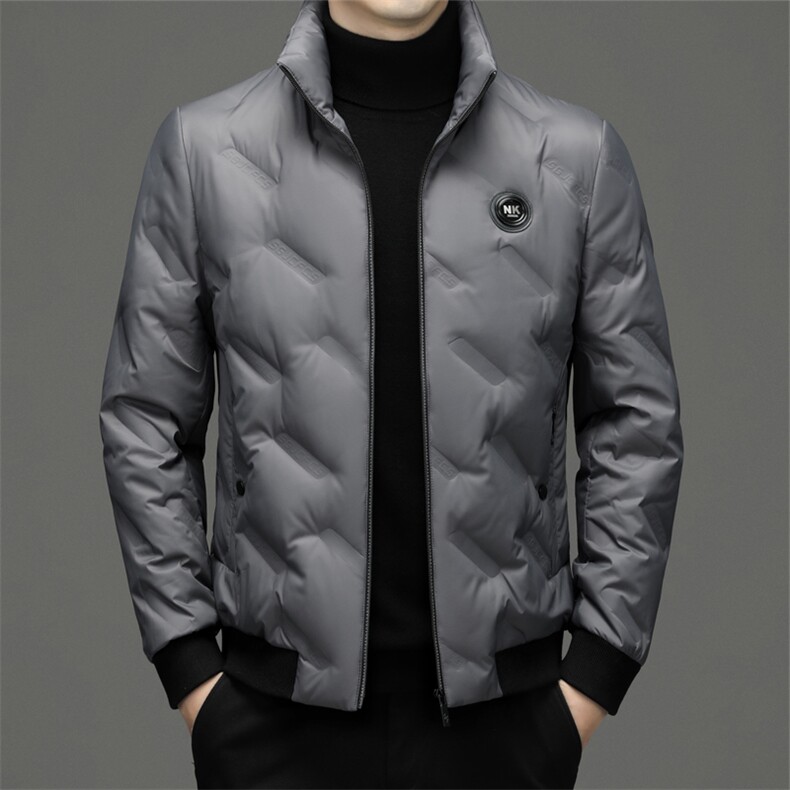 BWS22203钱塘2020-2时尚休闲冬季厚款简约立领中年男士羽绒服P230图片