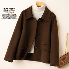 2025秋冬新款高端气质双面呢羊毛大衣女毛呢外套女，女装双面呢大衣，优远毛呢大衣