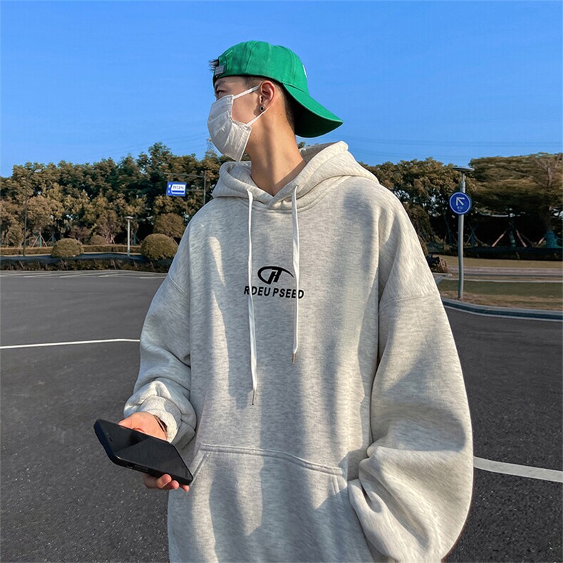 抖音得物供货可提供视频春装重磅美式宽松连帽卫衣DL2419，男装卫衣，电商A486-1