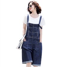 短袖时尚套装女2023夏季新款女装韩版时尚百搭两件套背带裤套裤潮，女装套装/套裙，慧尚依恋