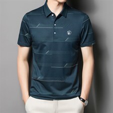 中青年夏季2022薄款男士短袖POLO衫透气时髦商务潮流半袖上衣P50，男装Polo衫，星座1105-3