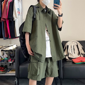 港风Cityboy工装短袖衬衫套装DC2191上衣30-DK8533裤子30【特价】图片