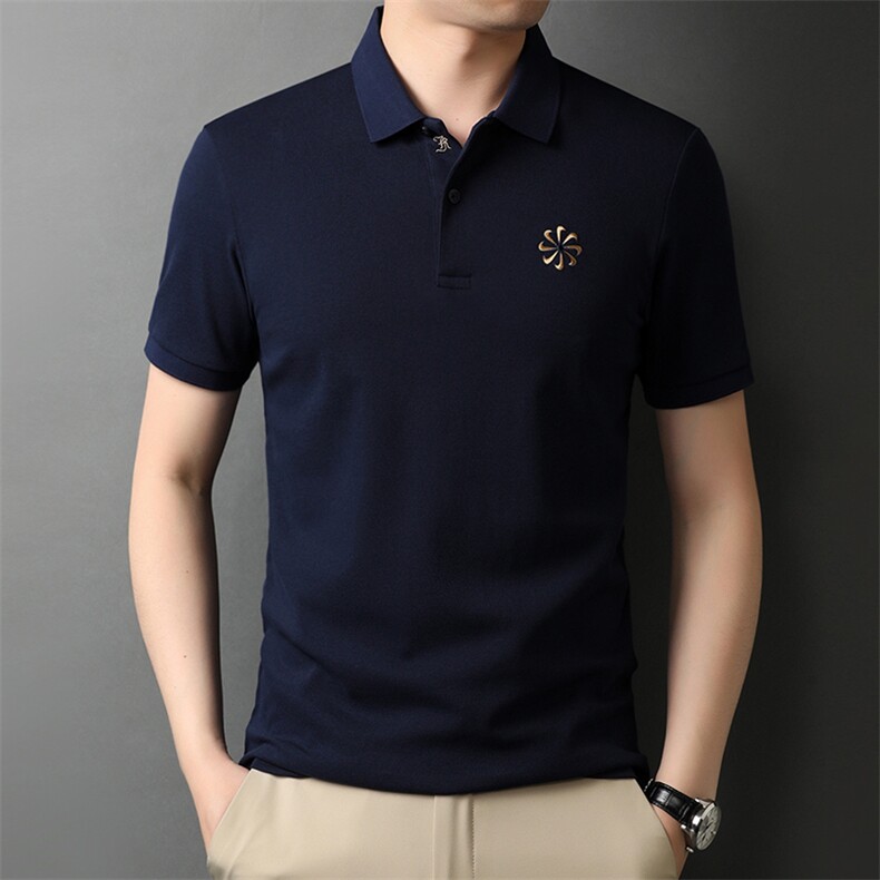 POLO衫男士短袖t恤翻领2023夏季新款潮牌休闲商务男装上衣，男装T恤，电商B212（原钱塘6029）