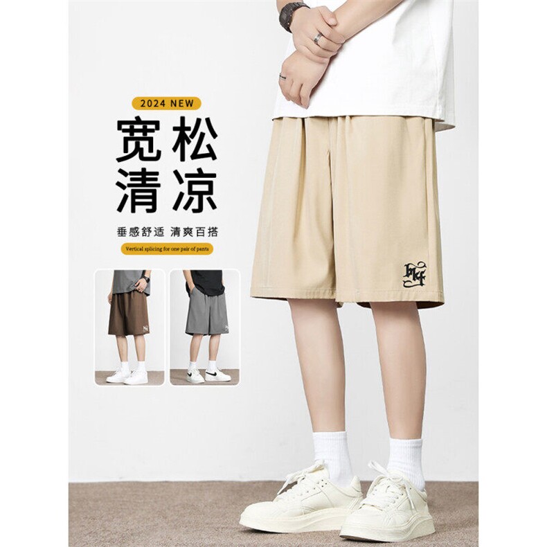 冰氧舒适直筒宽松短裤夏季薄款运动透气五分裤 DK508特批1839图片