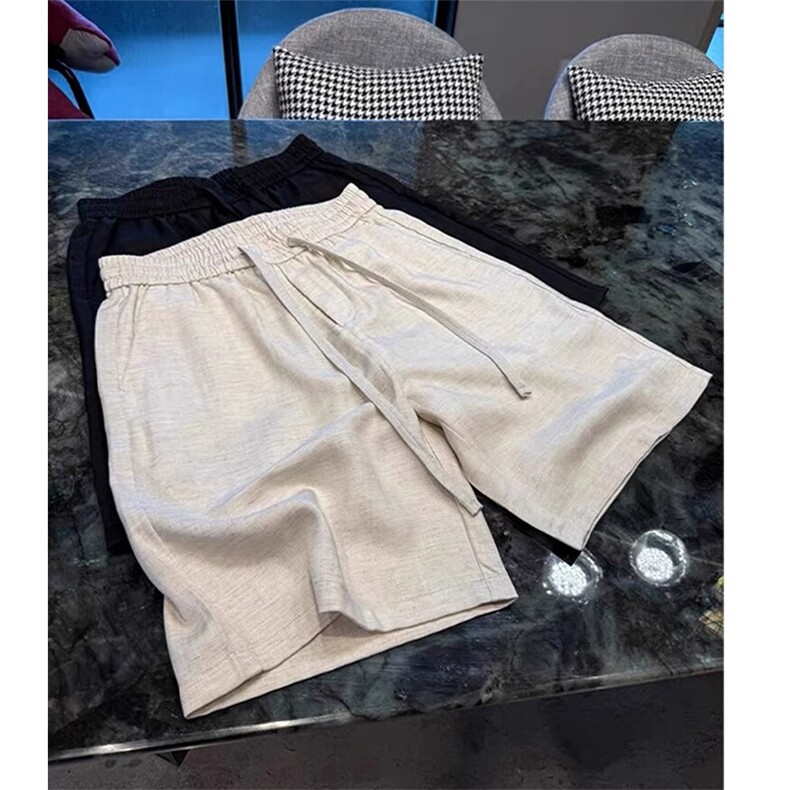 老钱风抽绳亚麻休闲短裤沙滩裤D328-DK989-P40特,男装牛仔裤,电商D328