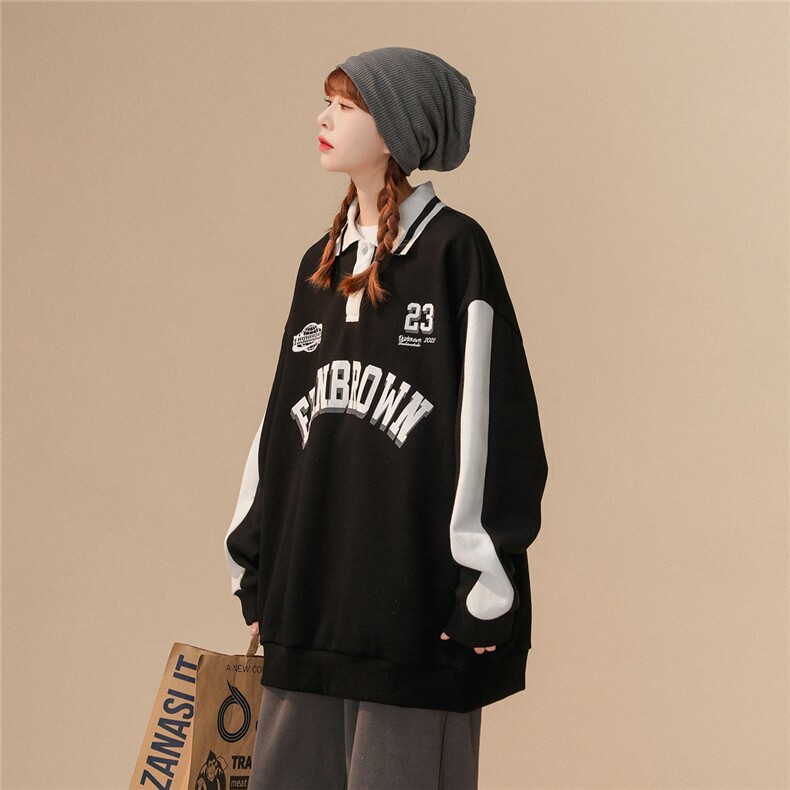 中性风POLO领卫衣女情侣大码M-5XL休闲套头卫衣男外套类C7720P55，男装Polo衫，星座227-7