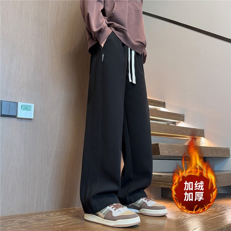 ！重磅400G秋冬男士呢料宽松直筒休闲裤WK2125特P45加绒55图片