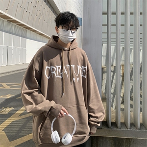 B266-T08-P65 23春宽松休闲连帽复古情侣卫衣图片