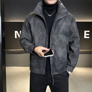 M-3XL 28996-P245 标50绒 冬季保暖立领皮羽绒 控券后价338图片