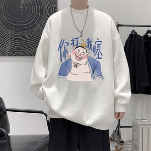 半高领毛衣男大码胖子针织衫毛线衣 M18437-P45 加绒款-P65图片