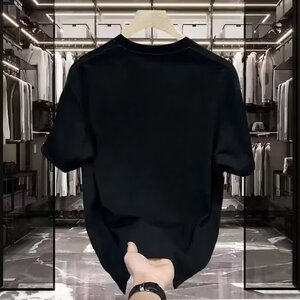 1506/QD43750/P32痞帅高级感短袖男士t恤夏季潮流百搭个性体恤衫图片