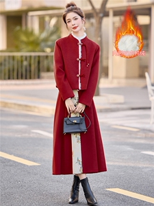 现货新中式提花90羽绒服套装纯色女2026冬季新款超好看保暖女图片
