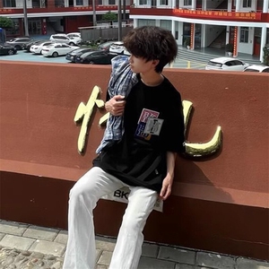 万针全刺绣工艺抖音得物高品质260克重磅纯棉双纱美式高街短袖T恤图片