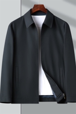 中年男士外套秋季新款百搭休闲爸爸装翻领夹克外套男HPN8801-P155，男装夹克，电商B212（原钱塘6029）