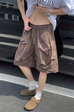 废土风工装短裤男生2025年夏季原创美式高街直筒短裤裤子特批42，男装牛仔裤，电商B319