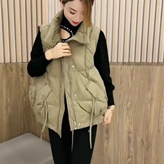 羽绒棉马甲女外搭2025年秋冬新款韩版坎肩宽松小个子洋气马夹外套，男装背心/马甲，星座1210-1