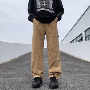美式牛仔裤男春秋新款休闲直筒裤T1623P58图片