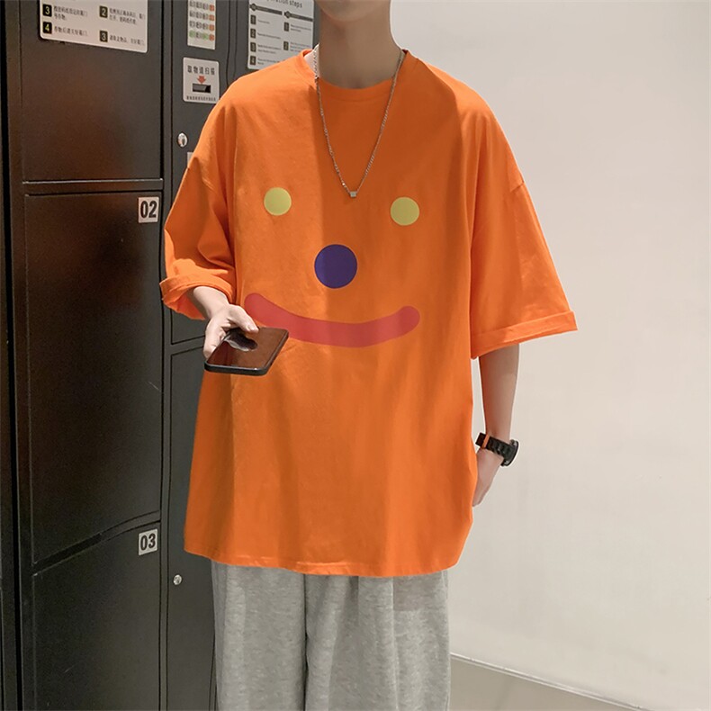 现货男装圆领短袖夏款宽松休闲T恤衫上衣D201-DM95-P30图片