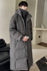 情侣羽绒服男冬季新款港风宽松连帽长款保暖外套YR921-P190，男装羽绒服，星座214-3