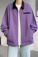 8XL-M水洗做旧帆布短款夹克男款vintage美式复古工装外套JK003P98，男装夹克，电商B312
