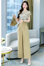 2023年夏季时尚拼接潮流有范气质宽松舒适连体裤，女装连体裤，米雪儿