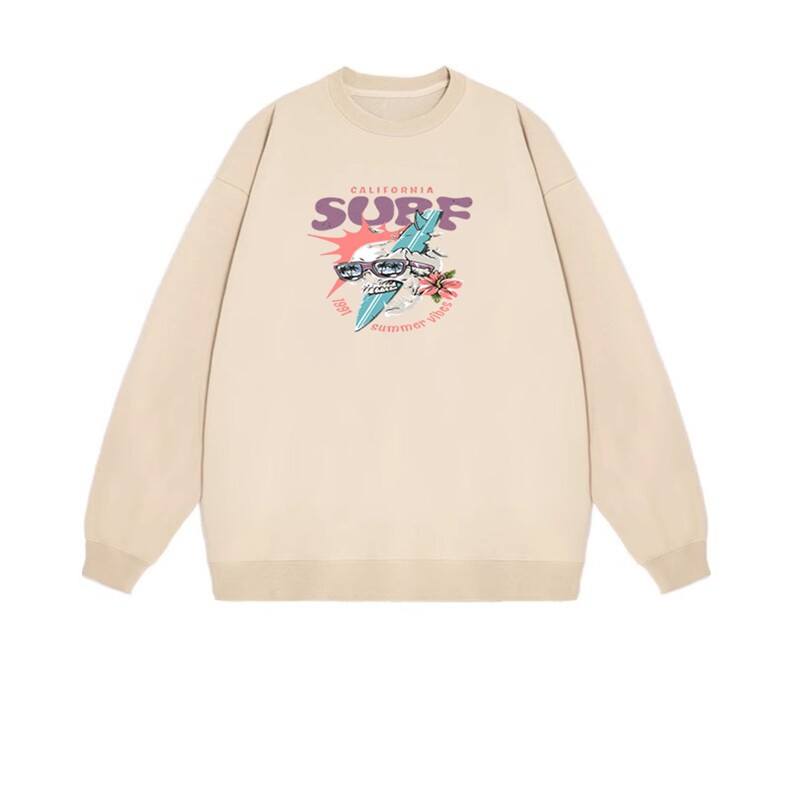 骷髅头2025年秋季套头长袖时尚百搭通勤简约休闲圆领，女装卫衣/绒衫，花可