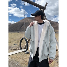 XZ514-2-25108-P110一体毛座山雕连帽棉服加厚保暖夹克冬季外套男，男装夹克，星座514-2(原B239)