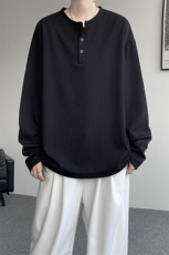 亨利领长袖T港风宽松大码打底衫CH58-特P25无差价，男装卫衣，星座214-3