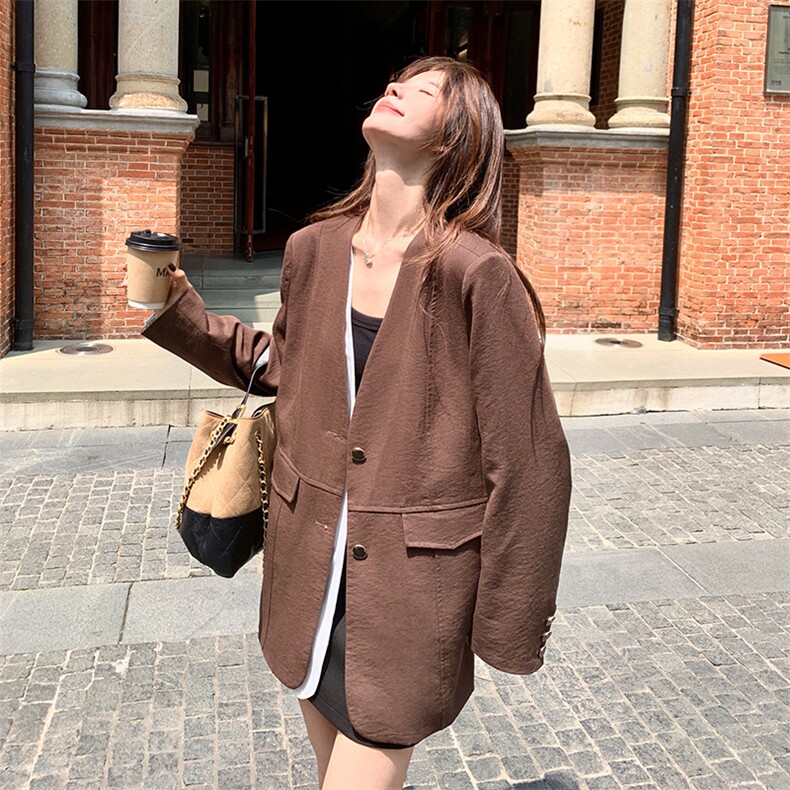 中长款廓形西装外套2C317A-8526-P155-K228,女装西装,2C317A