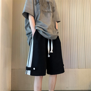 B266-TY10-P45 控58 23夏季新款纯棉宽松港风短裤休闲裤图片