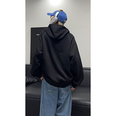 美式高街连帽卫衣男2025新款宽松半拉链帽衫外套W4688-特价P48，男装卫衣，电商A007