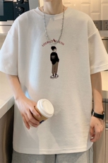 ！2023夏季男士华夫格短袖T恤百搭半袖衫TXH218P25，男装T恤，电商B220