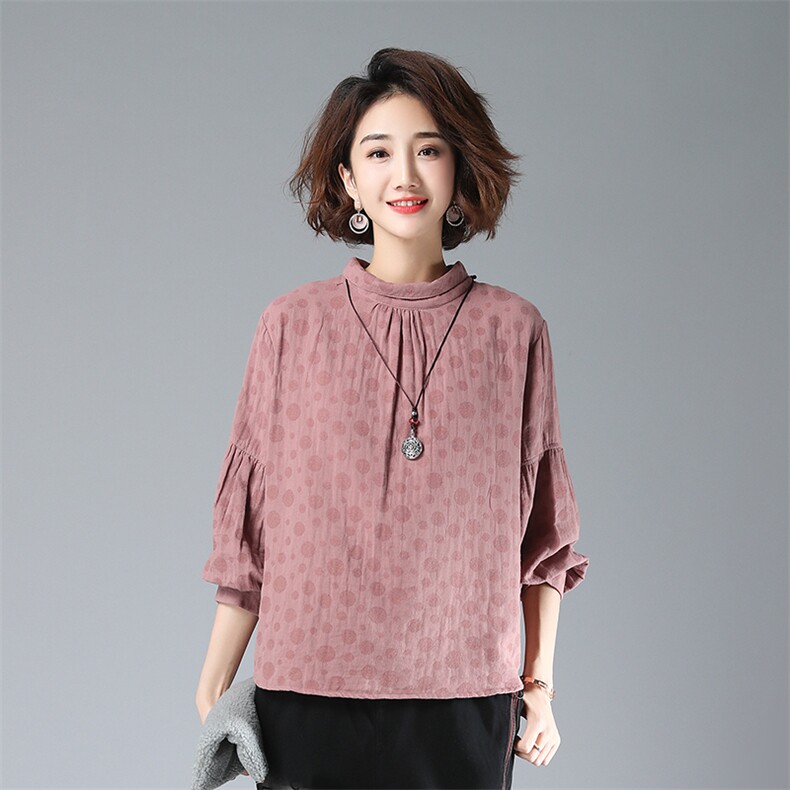 2021春秋季时尚个性减龄宽松优雅气质百搭潮流舒适棉麻通勤衬衫，女装衬衫，叶笙衣
