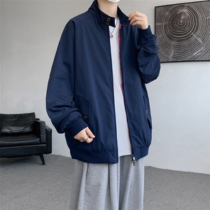 8XL-M美式复古棒球服外套男特大码潮牌双拉链立领夹克衫JK005P85图片