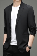 春秋季新款男士纯色西装外套商务休闲中年男装宽松免烫西服上衣服，男装西服，电商B212（原钱塘6029）