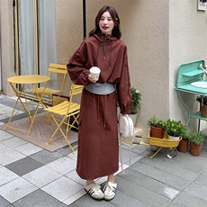安可拉红工装套装裙女春秋两件套高级感减龄一整套ootd穿搭酷飒，女装套装/套裙，2C203