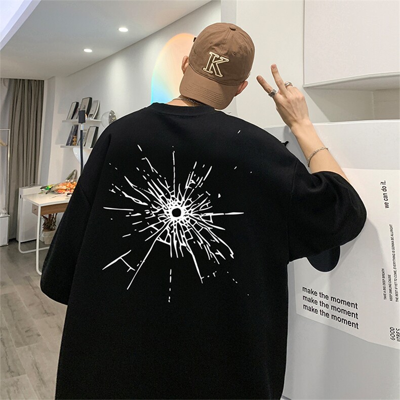 量大优供视频220克美式短袖t恤T2908得物直播有280克品质,男装T恤,电商A486