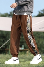 日系复古拼接束脚哈伦裤男秋冬款风灯芯绒休闲长裤子WK17-P50，男装休闲裤，星座219